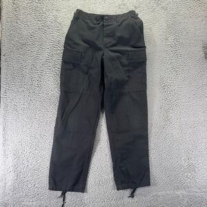 Galls Pant Mens 28x31 Black Ripstop Cargo Straight Leg Tactical Uniform Baggy